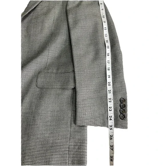 Burberry London ‘Bond Street‘ Blazer Men 38R Houndstooth Silk Wool Recent Jacket